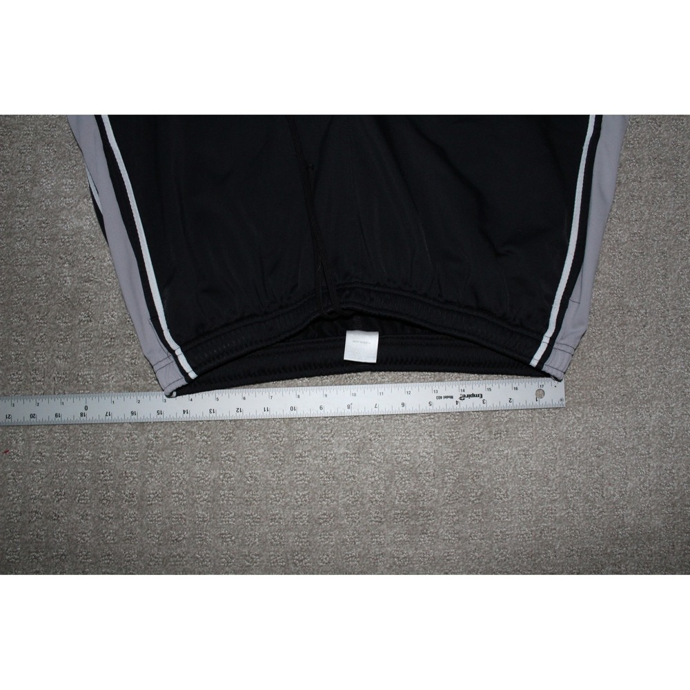 VTG Adidas Cargo Track Pants Black Grey Striped Y2K Men's Large - Picture 6 of 9
